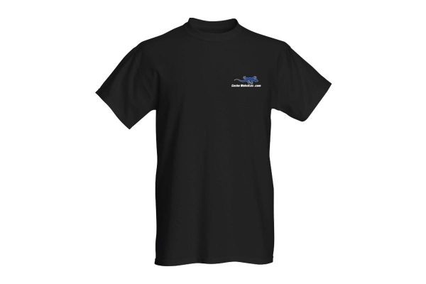 Gecko Websites Men's T-Shirt with Small Gecko - Black, Front
